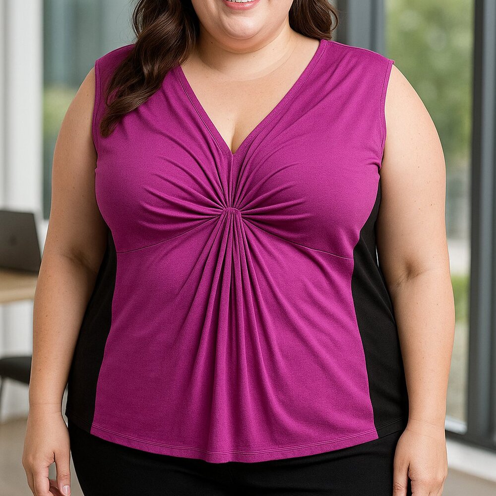 APT. 9 Women’s Sleeveless Knot‎ Front Blouse - 2X